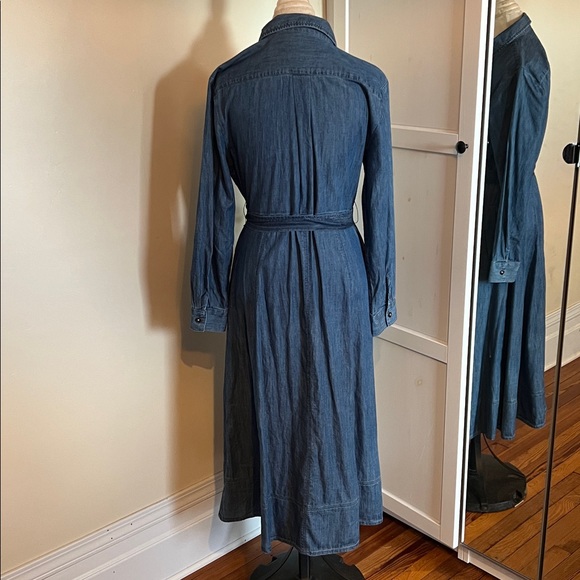 NWOT LOFT Petite Chambray Shirt Dress Size 12P - Picture 9 of 11